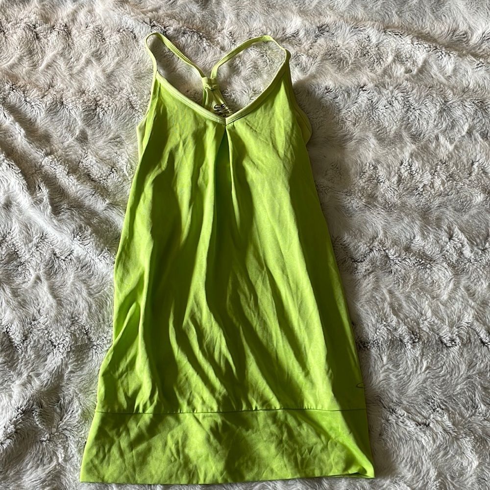 Champion tank top workout built-in bra  neon, yellow green SIEZE SMALL
